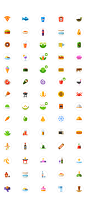  70 food icons : Part of the project for online restaurant.
