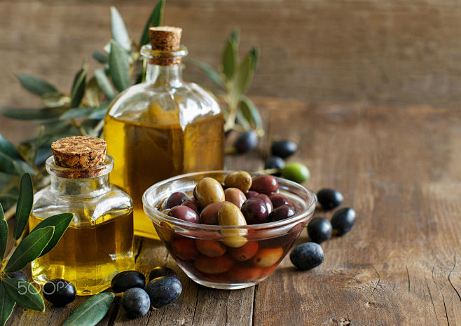 Olive oil and olives...