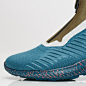 gold and blue adidas alphabounce 5.8 Blue Speckled tip