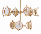 Two Tier, Ball Agate Chandelier, Brass - Emporium Home | Luxe Home Philadelphia