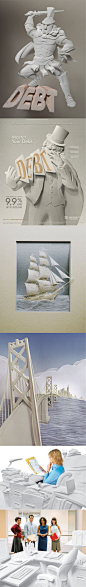 纸雕艺术家Calvin Nicholls作品欣赏（一）(原图尺寸：780x5324px)