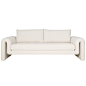 Promenade Sofa In Ivory Boucle : Preorder open for limited inventory expected to arrive by 6-19-2020.A new take on our Scout Label Promenade Sofa. We chose ivory boucle fabric for this limited run to shake things up in 2020.Undulating curves and ivory bou