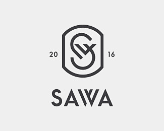 Sawa标志 SW字母 S字母 服装品牌...