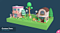 Cartoon Town - Low Poly Assets by ricimi : Cartoon Town is a customizable, mobile-friendly low-poly asset containing many elements that can be used to create a town with a nice cartoon style. 

Tileable floor and roads. Demo scenes and animations included