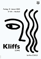 “Kliffs”, 2020, by Solange Ehrler for Neubad, Switzerland - typo/graphic posters