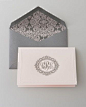 beautiful note cards with #monogram #wedding #thankyoucards #invitation #details #stationery #design