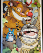 My neighbour in the hood totoro...#cheo #totoro #ghibli #sketch #catbus: