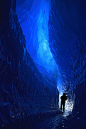 蓝色隧道，毛德皇后地，南极洲