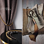 a332 超美现代美式新中式窗帘挂穗绑带布料抱枕图片软装设计素材-淘宝网