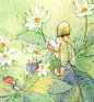 美国插画家Becky Kelly插画风格淡雅明净，天真又温馨，像带着梦幻与温馨色彩的仙境。