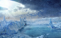 clouds ice icebergs paintings snow wallpaper (#752828) / Wallbase.cc