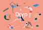 Dryp : Brand identity for a new hot yoga and fitness centre in Dubai.