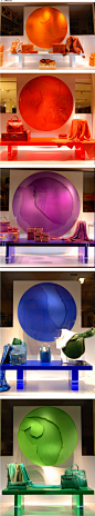 巴黎2012年爱马仕Hermès橱窗：彩色圆圈_专卖店设计_DESIGN³设计_设计时代网