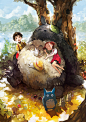 24 anime drawings-Tonari no Totoro#二次元插画# #游戏插画# #动漫插画#
