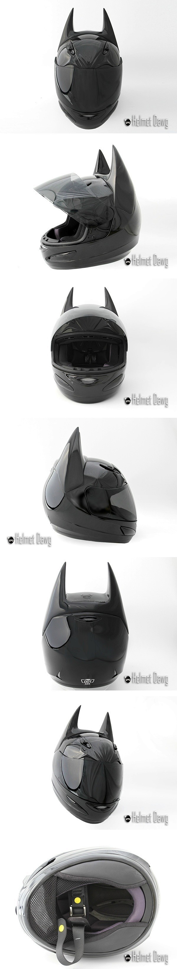 “蝙蝠侠”摩托车头盔，让你看上去像“黑暗...