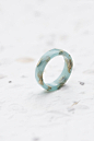 Aquamarine Blue Resin Ring Gold Flakes Stacking Faceted Ring OOAK pastel minimalist jewelry minimal chic : ***New resin rings collection!*** This small subtle semitransparent aquamarine faceted ring is made from high quality eco-resin resin. The ring cont