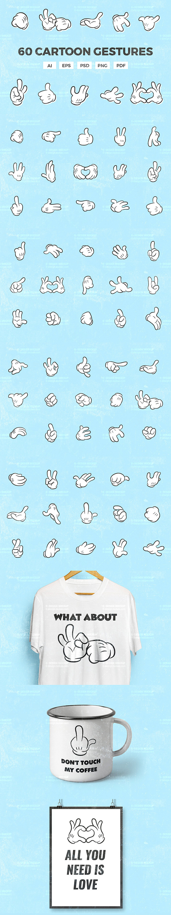 60 Cartoon Gestures ...