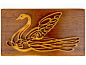 Art Nouveau Style Swan Wood Wall Hanging by Hudson Mercantile