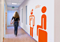 Doctor Ryadom : Environmental graphics for the health clinics.The main idea of the concept of design interior are bright, emotional pictograms which remove the psychological barrier when visiting a medical clinic and contribute to greater trust of the pat