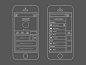 #wires #ux #ui #mobile #gui #app #iphone #interface #design #concept - Justin Graham - http://dribbble.com/shots/933403-App-Concept-wires?list=users