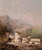 Franz Richard Unterbergr的油画威尼斯，画面干净清新。