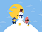 Santa Snowman - Animated Gif : A little animated loop I made for some early Xmas cheer.