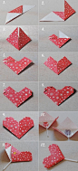 DIY折纸心，这个创意好特别，可以做为情人节礼物，给他（她）一个小惊喜~