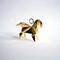 巴黎设计师【Origami Jewellry】折纸艺术 马银镀金短款项链 这是一匹马,法语名Modele cheval，出生于2009年，产品包括包装均来自于法国巴黎