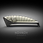 Strabo Sofa - Lime with matte black frame by Novikov Designs www.novikovdesigns.co.uk