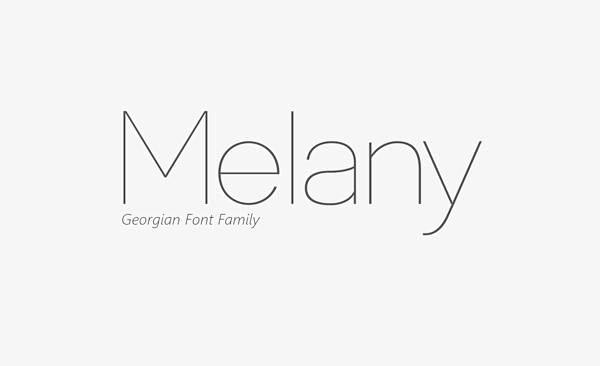 Font Melany漂亮细英文字体设计...