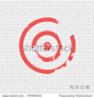 Abstract background white and red target template for design