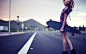 滑板People 2560x1600 short dress back looking at viewer blonde purple dresses skateboard skateboarding depth of field filter Rachel Ann Yampolsky