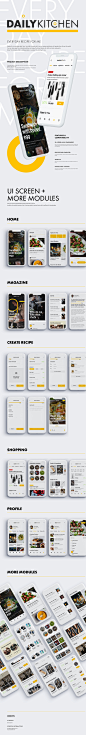 #APP模板#
美食餐具食谱发布资讯电商用户中心 app ui源文件xd设计模板