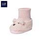 babyGap卡通动物造型保暖毛绒鞋冬 居家甜美可爱婴儿鞋|694089