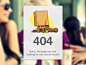 Dribbble - 404 error for an app site by Ivan K.