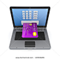 Online payments concept.Isolated on white background.3d rendered. - stock photo