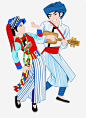 跳舞的傣族高清素材 卡通 少数民族 民族团结 民族服饰 免抠png 设计图片 免费下载