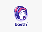 Booth V6  1 avatar icon headphones singer song startup character recording branding music logo