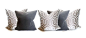 Silver Chevron and Gray Velvet Throw Pillow Set by AnSoonHome, $200.00: 
