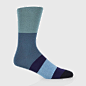 Paul Smith Socks - Navy Block-Stripe Socks