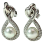MIKIMOTO Pearl Diamond Dangling Earrings