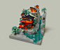 Voxel Cliffside, PUFFY SU : MagicaVoxel