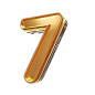 psd_golden_style_3d_number_7