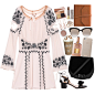 A fashion look from June 2016 featuring long-sleeve mini dress, mid-heel sandals and crossbody shoulder bags. Browse and shop related looks.