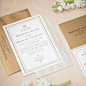 Art Deco Wedding Invitation 1920's invitation by JenSimpsonDesign