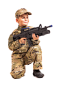 Young soldier with rifle