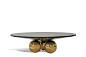 Sphere Coffee Table - Goatskin/Brass home furniture, interior design, modern…