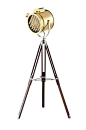 Elegante Stativ-Lampe, Dreibein Stehleuchte mit goldenem Schirm, Tripod floor lamp Höhe: 168 cm (Energieklasse A++ bis C): Amazon.de: Beleuchtung