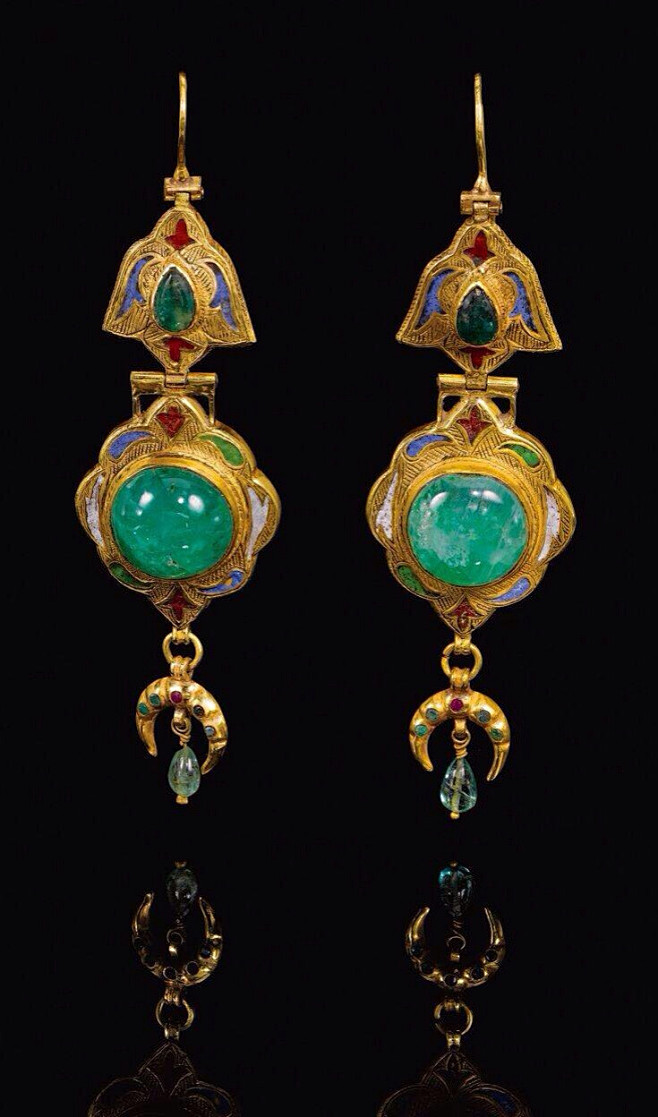 18世纪 摩洛哥古董珠宝 艳丽的宝石、厚...