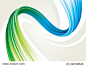 Abstract flowing background of blue and green twisted, vector layered.
